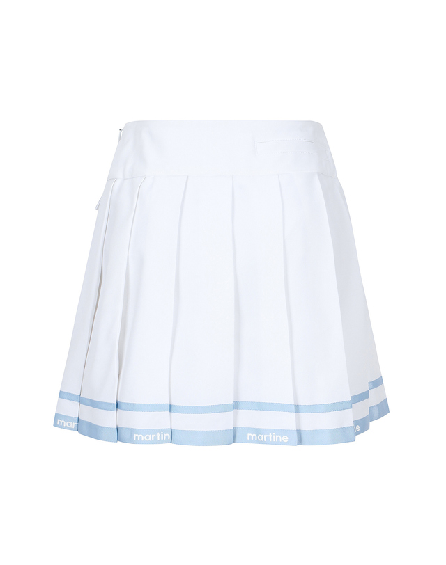 마틴골프 Color Line Pleats Culottes_White 흰색 착용컷