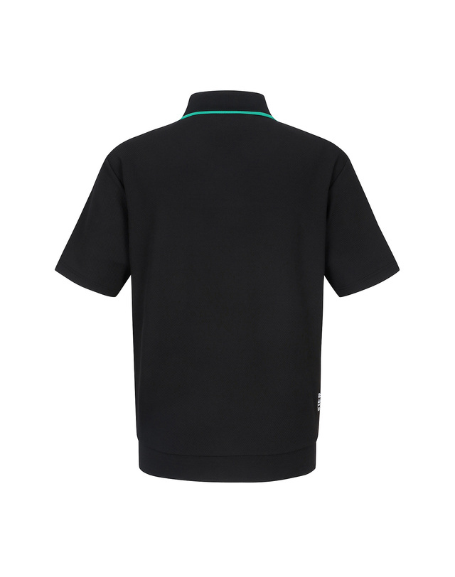 마틴골프 Collaboration Color Block Shirts_Black (Men) 블랙 착용컷