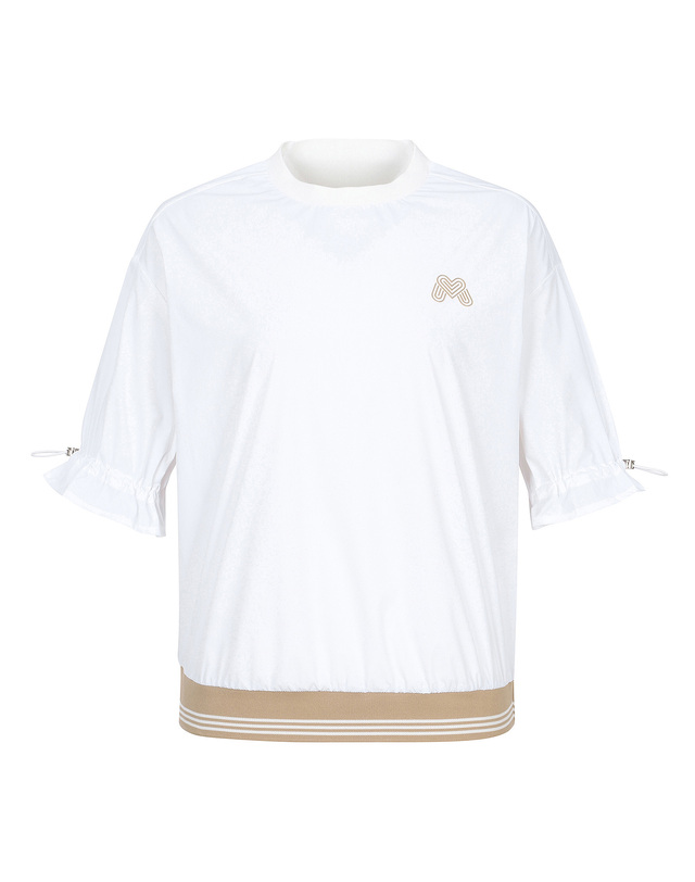 마틴골프 Puff Sleeve Round Neck Shirts_White 흰색 착용컷