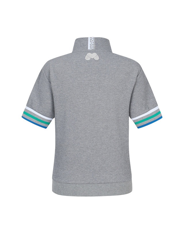 마틴골프 Half Zip-up Color Matching T-Shirts_M/Grey 그레이 착용컷