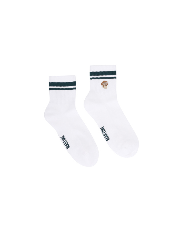 마틴골프 Collaboration Middle Socks_White (Men) 흰색 착용컷