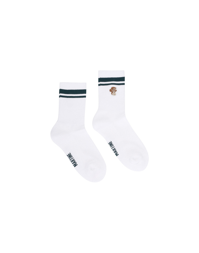 마틴골프 Collaboration Artwork Middle Socks_White 흰색 착용컷