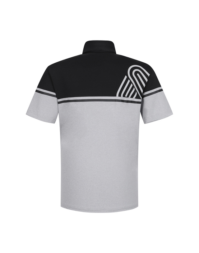 마틴골프 Half&Half Stripe Polo Shirts_M/Grey (Men) 그레이 착용컷