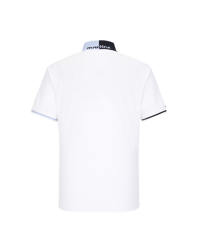 마틴골프 Half&Half Collar Polo Shirts_White (Men) 흰색 착용컷