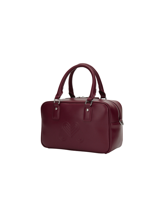 마틴골프 Square Pocket Tote Bag _BURGUNDY 레드 착용컷