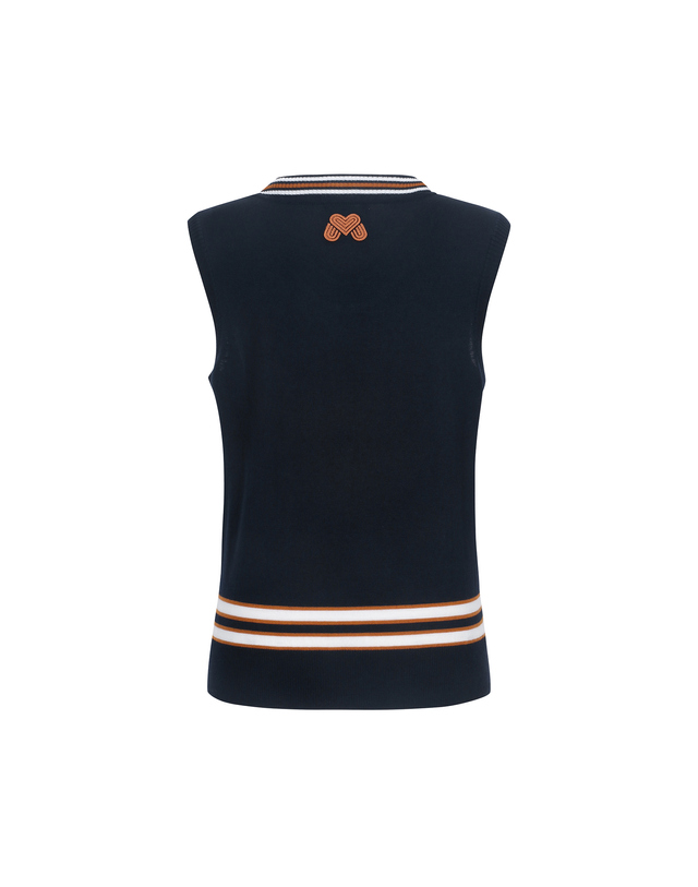 마틴골프 Y Neck Knit Vest_NAVY 네이비 착용컷