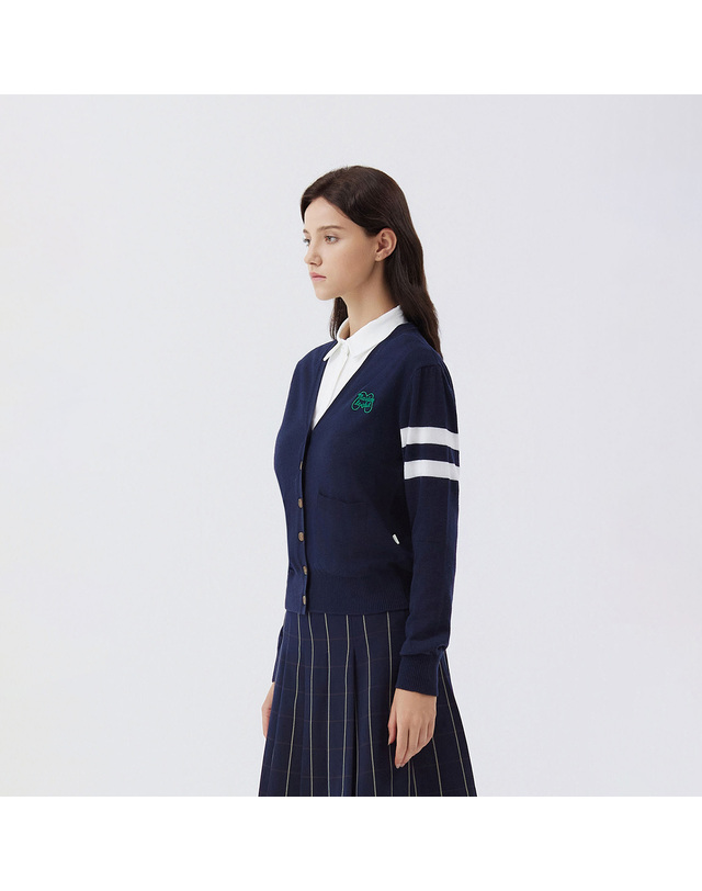 마틴골프 Double Stripe Cardigan_NAVY 네이비 착용컷