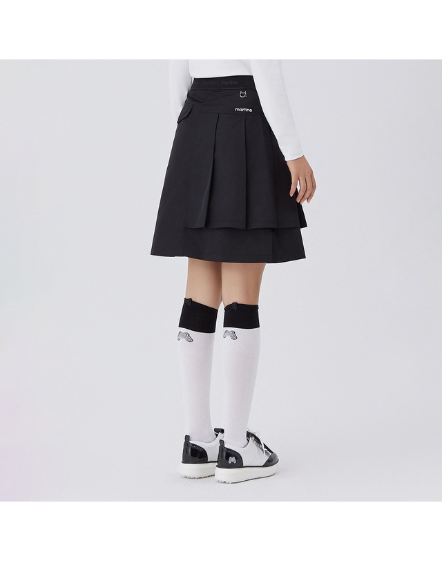 마틴골프 Unbalance Flared Skirts_BLACK 블랙 착용컷