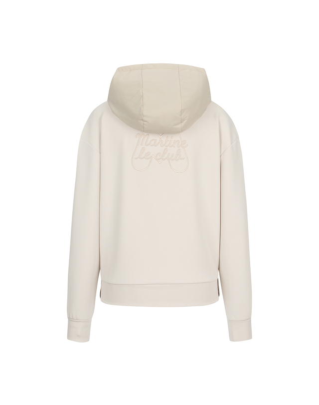 마틴골프 Padded Hoodie T shirts_BEIGE (QW0EKS30853) 베이지 착용컷