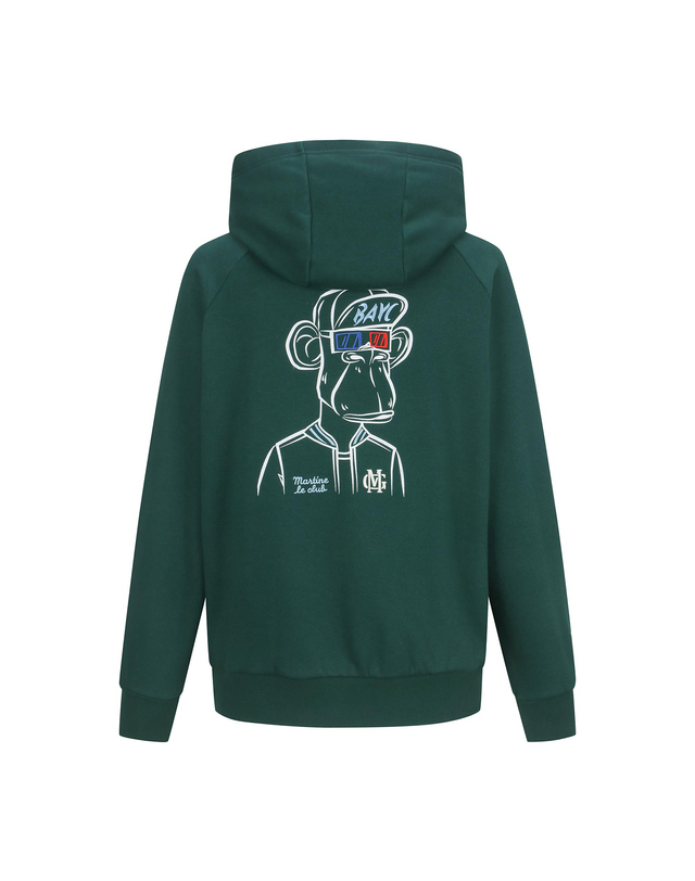 마틴골프 BAYC Raglan Hoodie T shirts_D/GREEN (Men) 그린 착용컷