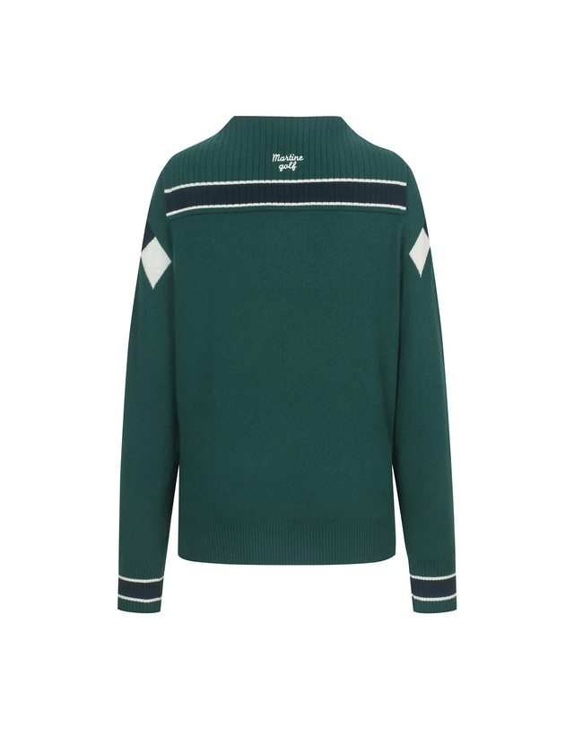 마틴골프 Argyle Sailor Sweater_D/GREEN 그린 착용컷