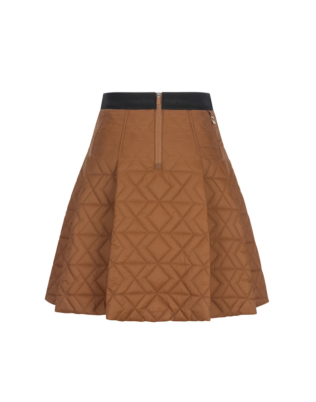 마틴골프 Quilting Skirt_CAMEL 브라운 착용컷