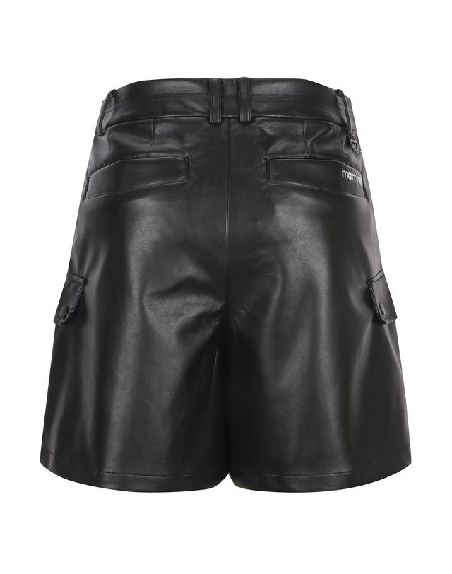 마틴골프 Leather Short Pants_BLACK 블랙 착용컷