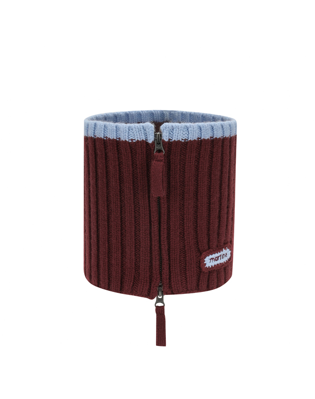 마틴골프 Knit Neck Warmer_BURGUNDY 레드 착용컷