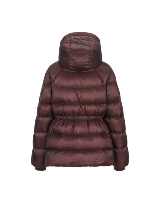 마틴골프 Detachable Fur Down Jumper_WINE (QW0EJP40679) 레드 착용컷