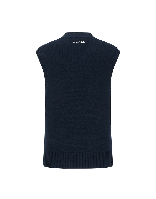 마틴골프 Argyle Knit Vest_Navy 네이비 착용컷