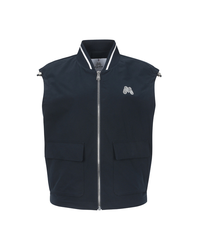 마틴골프 Shawl Collar Vest_Navy 네이비 착용컷