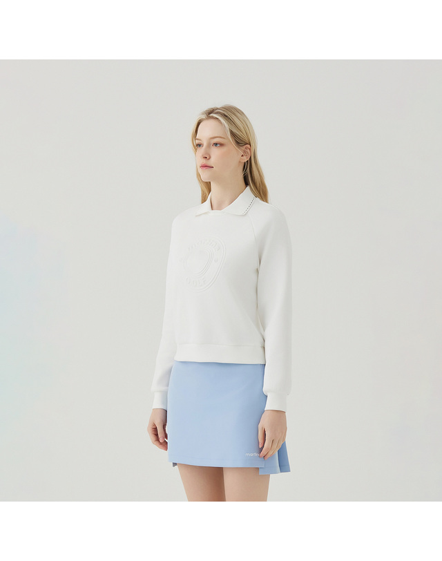 마틴골프 Circle Logo Point Shirts_O/White 흰색 착용컷