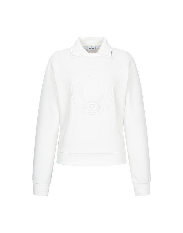 마틴골프 Circle Logo Point Shirts_O/White 흰색 착용컷