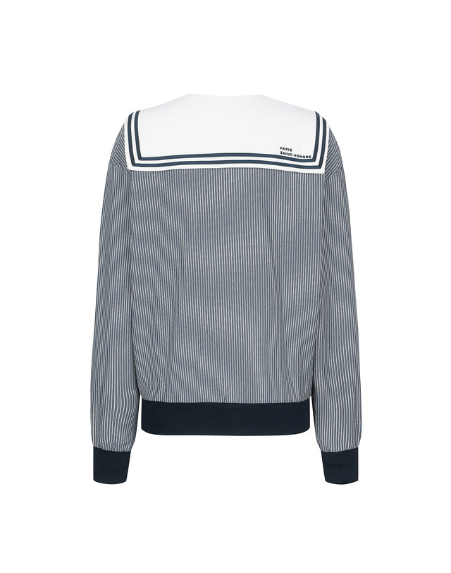 마틴골프 Stripe Blouson Shirts_Navy 네이비 착용컷