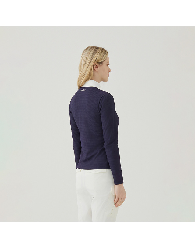 마틴골프 Pullover Knit Collar Shirts_Navy 네이비 착용컷