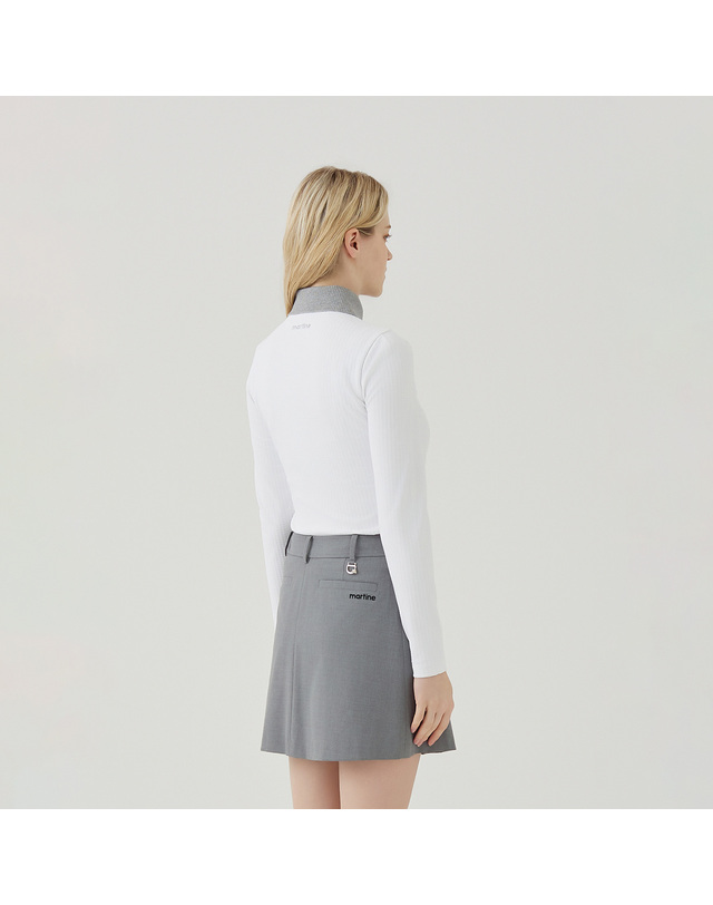 마틴골프 Pullover Knit Collar Shirts_O/White 흰색 착용컷