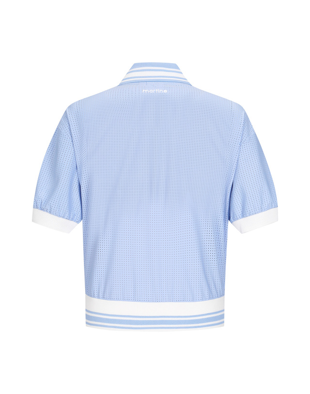 마틴골프 Full Open Collar Cardigan_S/Blue 블루 착용컷