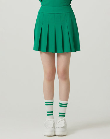 Back Logo Pleats Culotte_GREEN