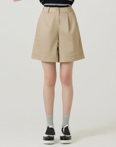 Linen Bermuda Pants_L/BEIGE