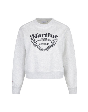 Martine Lettering Crop Sweatshirts_L/GRAY
