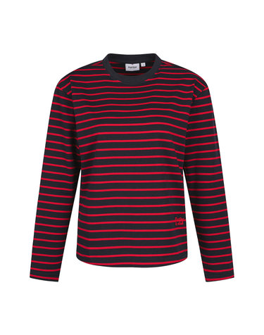 Soft Stripe Round T-shirts_RED