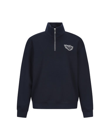 High Neck Half zip Sweatshirts_NAVY