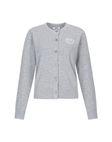 Classic Button Cardigan_M/GRAY