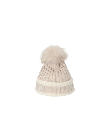 Cozy Pom Knit Beanie_BEIGE