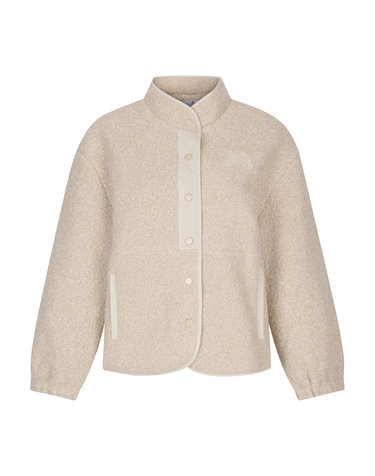 Fleece Button Jacket_BEIGE