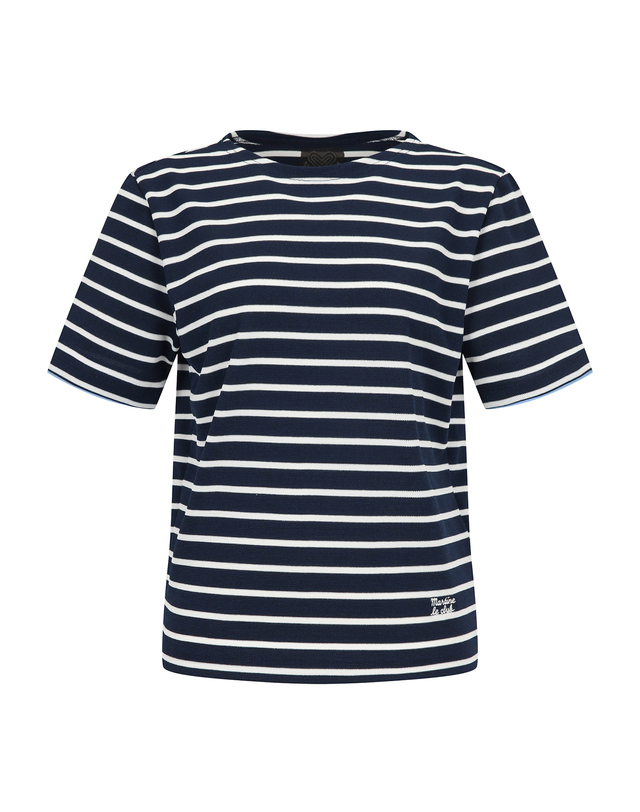 마틴골프 Round Stripe T-shirts_NAVY 네이비 착용컷