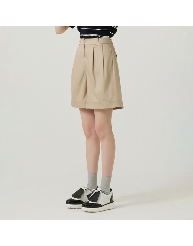 마틴골프 Linen Bermuda Pants_L/BEIGE 베이지 착용컷