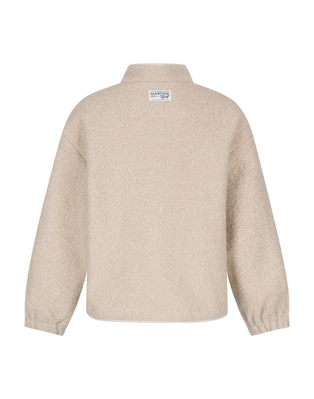 마틴골프 Fleece Button Jacket_BEIGE 베이지 착용컷