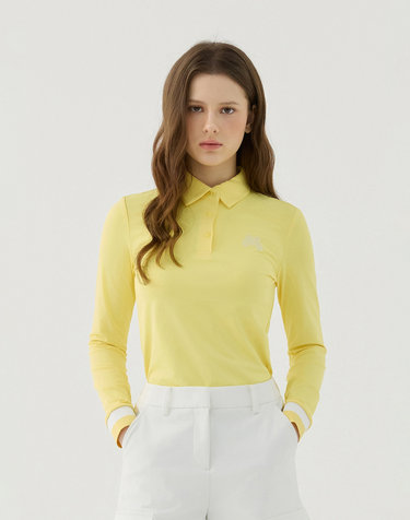 Sleeve Tip Point Polo Shirts_Yellow