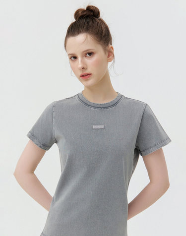 Pigment Mini Label T-Shirt_GRAY