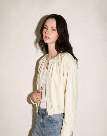 Lavier Frill Shirt Jacket_BEIGE