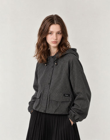 마틴골프 Martine Check Wind Jacket_BLACK