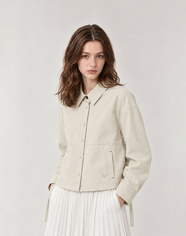 마틴골프 Collared Drawstring Jacket_BEIGE