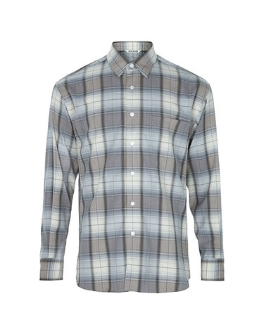 오라리 블루 그레이 슈퍼 라이트 체크 울 셔츠 A26SS01LC BLUE GRAY CHECK
