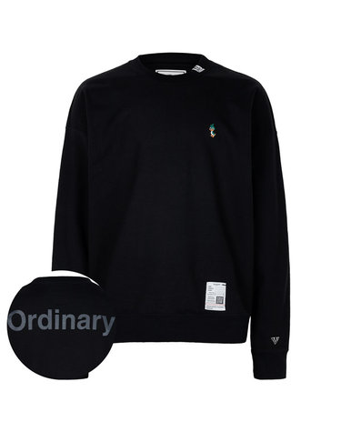 미하라야스히로 블랙 레온 자수 스웨트셔츠 J16PO792 BLACK
