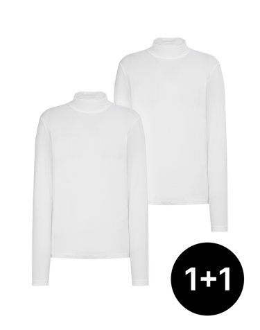 [ONLINE EXCLUSIVE] 여성 화이트 1+1 냉감 긴팔 이너 티셔츠