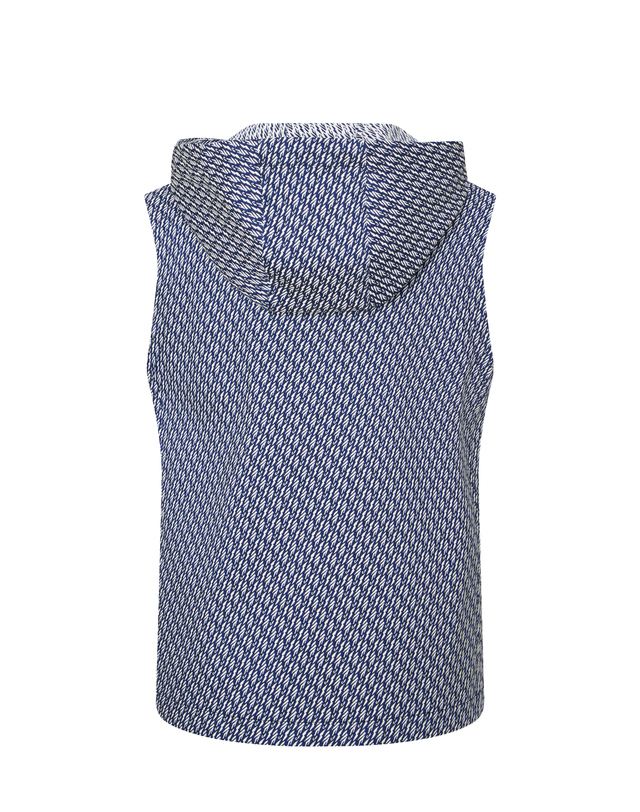 닥스 골프 여성 [PREMIUM] 네이비 물결 자카드 후드 VEST 착용컷