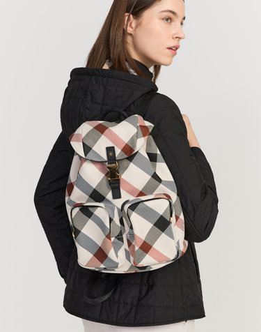 [ONLINE EXCLUSIVE] 베이지 빅체크 백팩