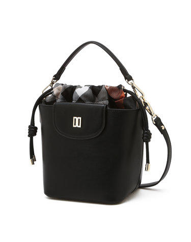 [ONLINE EXCLUSIVE] 블랙 DD로고 가죽 토트백