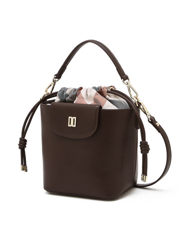 [ONLINE EXCLUSIVE] 브라운 DD로고 가죽 토트백